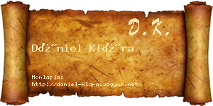 Dániel Klára névjegykártya