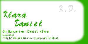 klara daniel business card